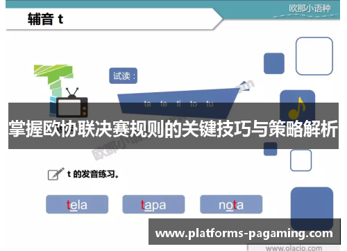 掌握欧协联决赛规则的关键技巧与策略解析