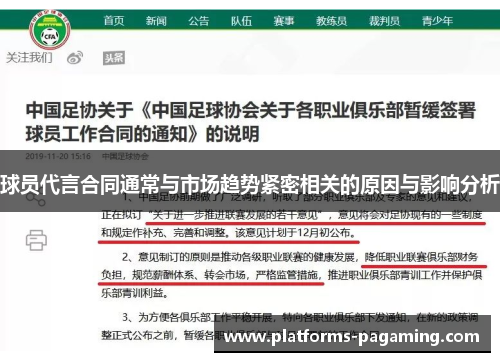 球员代言合同通常与市场趋势紧密相关的原因与影响分析